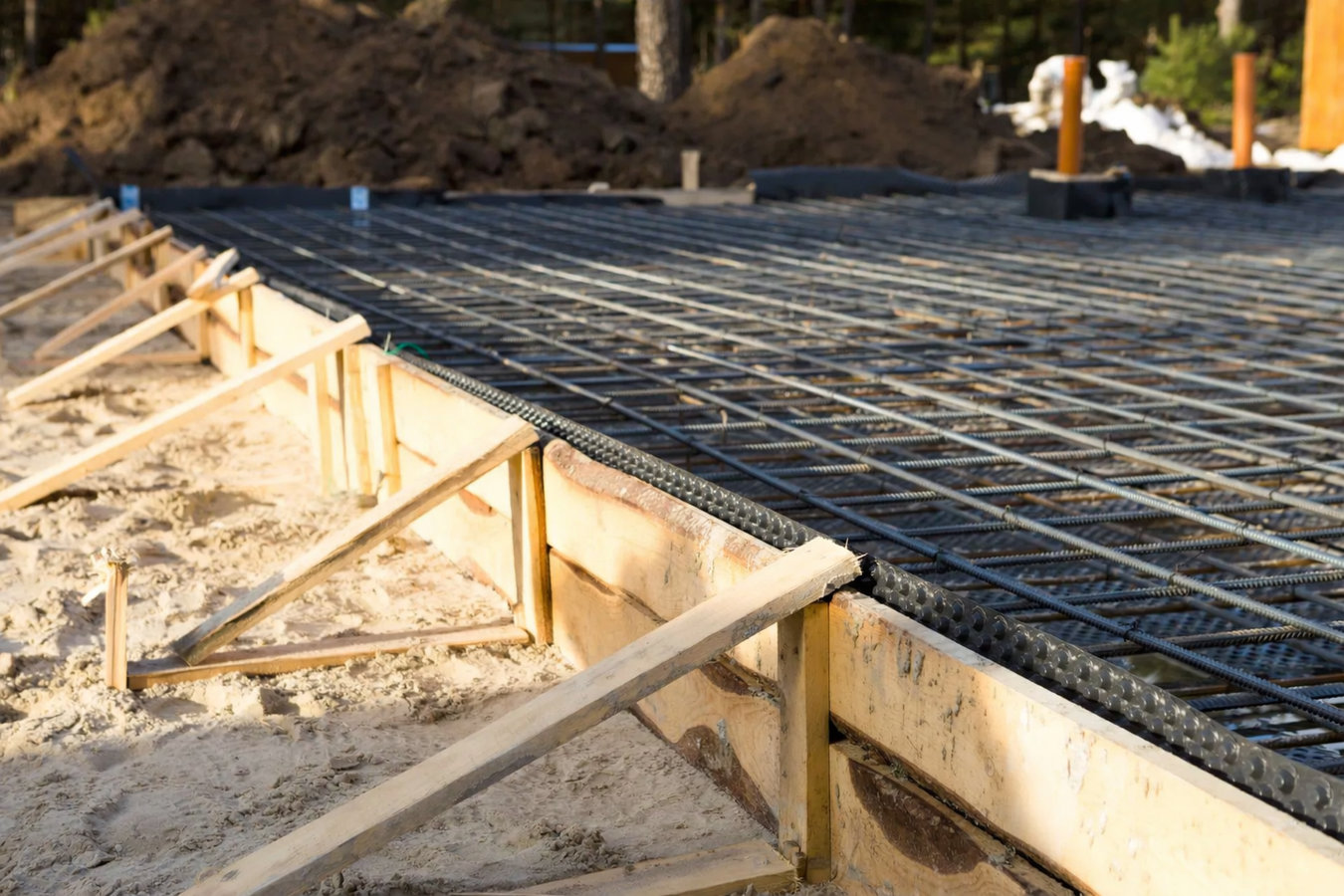 Slab foundation building